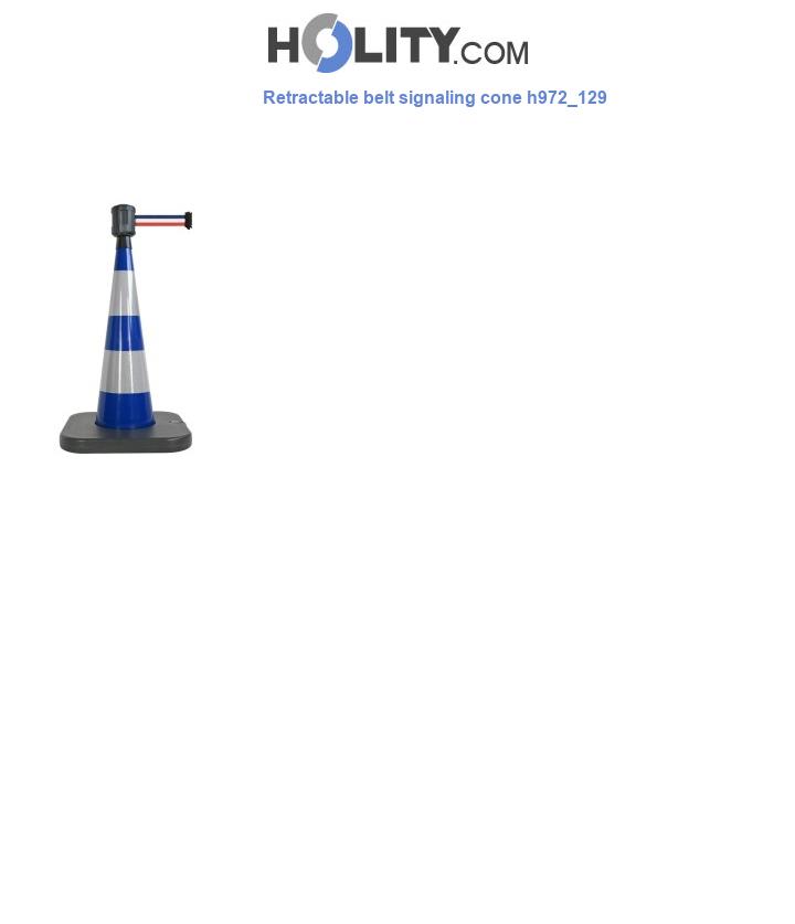 Retractable belt signaling cone h972_129
