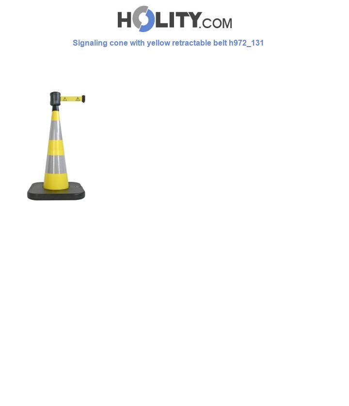 Signaling cone with yellow retractable belt h972_131