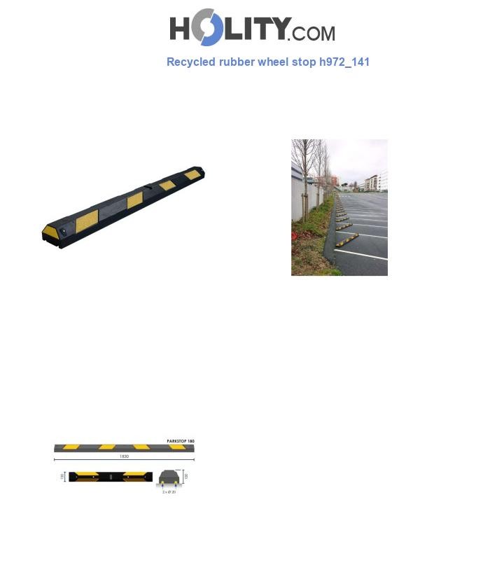 Recycled rubber wheel stop h972_141