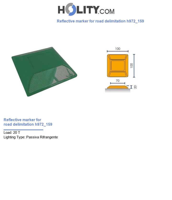 Reflective marker for road delimitation h972_159