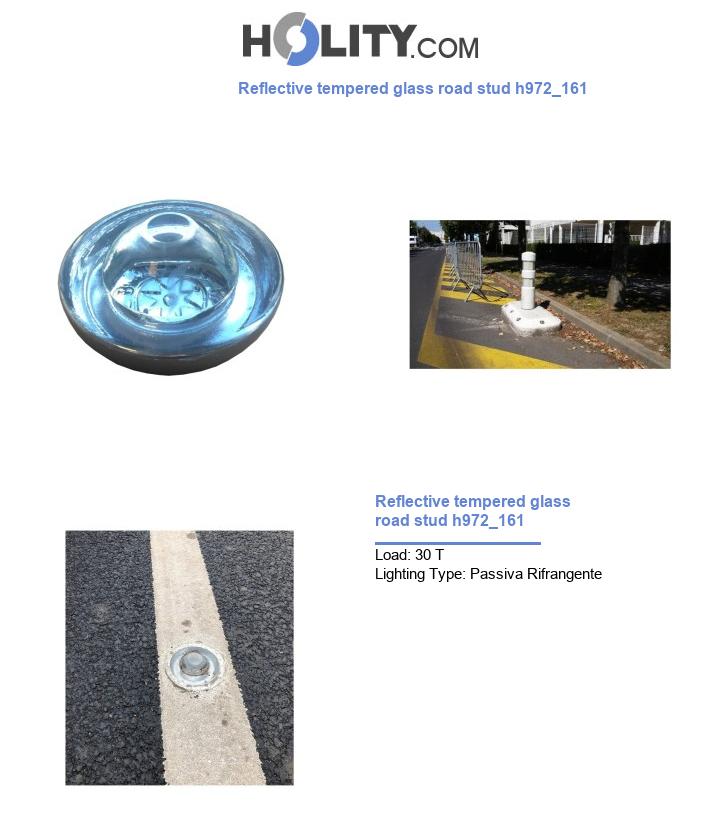 Reflective tempered glass road stud h972_161