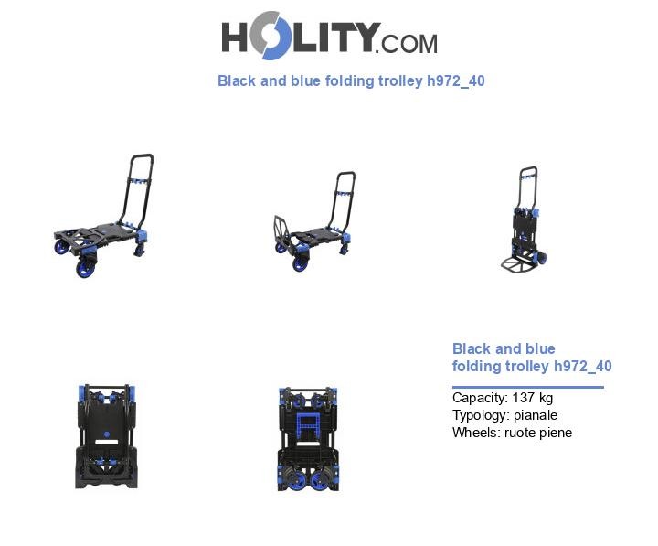 Black and blue folding trolley h972_40