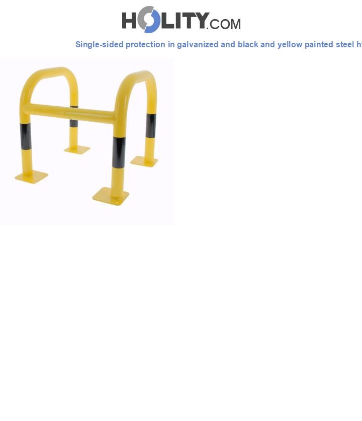 Single-sided protection in galvanized and black and yellow painted steel h972_64