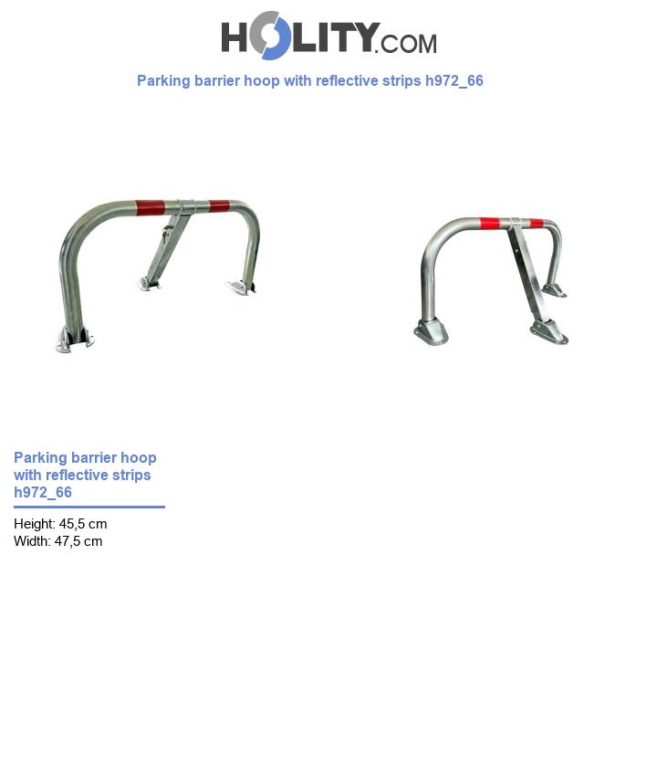Parking barrier hoop with reflective strips h972_66
