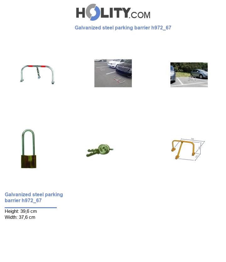 Galvanized steel parking barrier h972_67