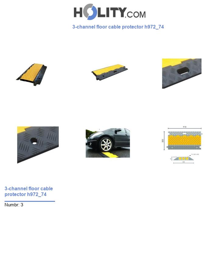 3-channel floor cable protector h972_74