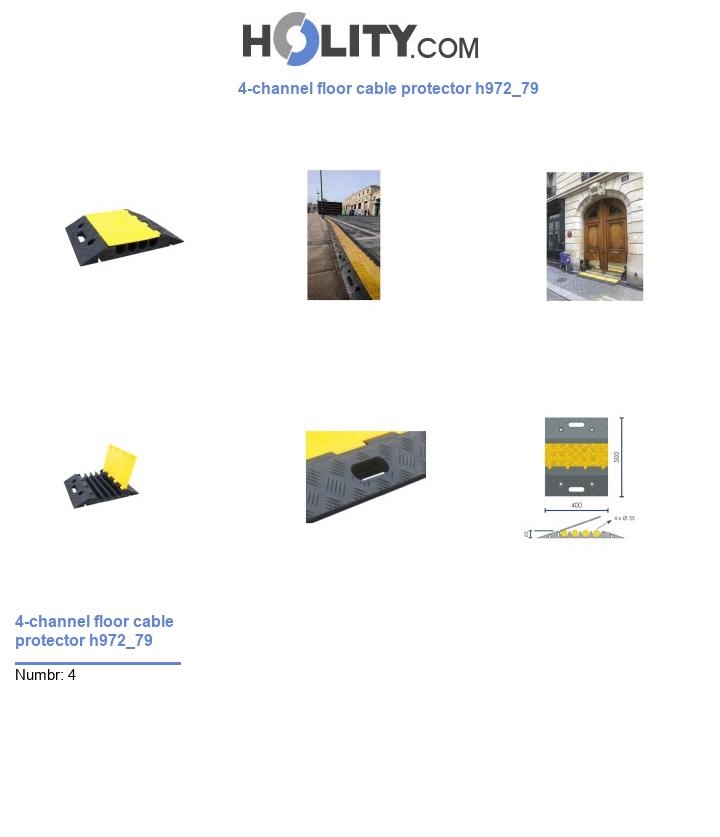 4-channel floor cable protector h972_79