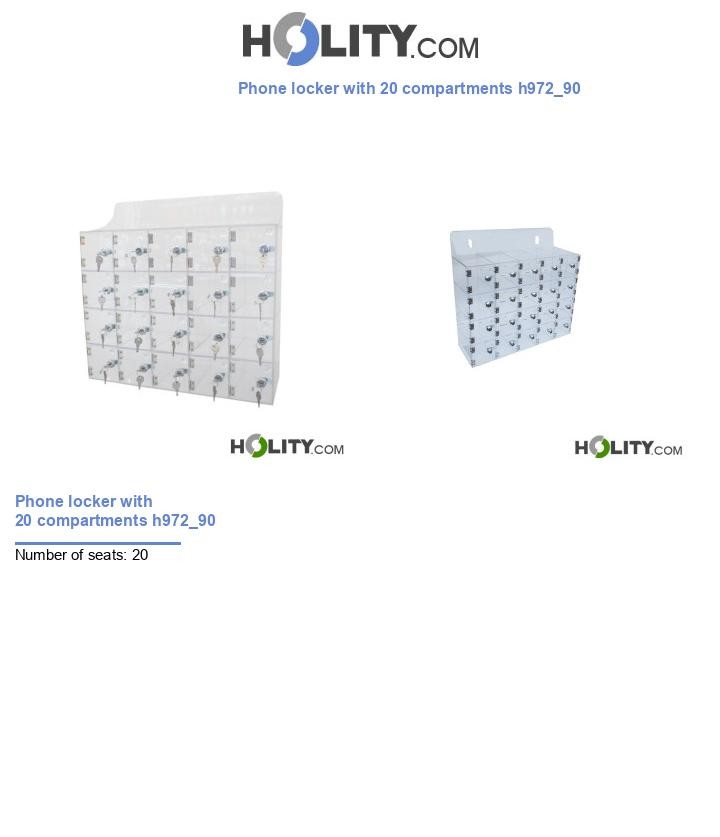 Phone locker with 20 compartments h972_90