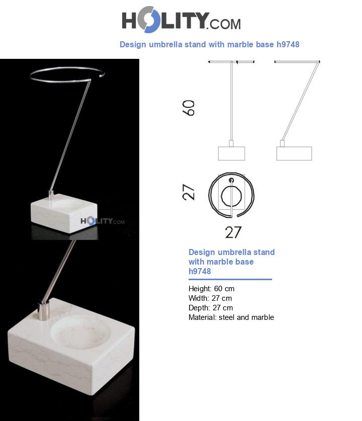 Design umbrella stand with marble base h9748