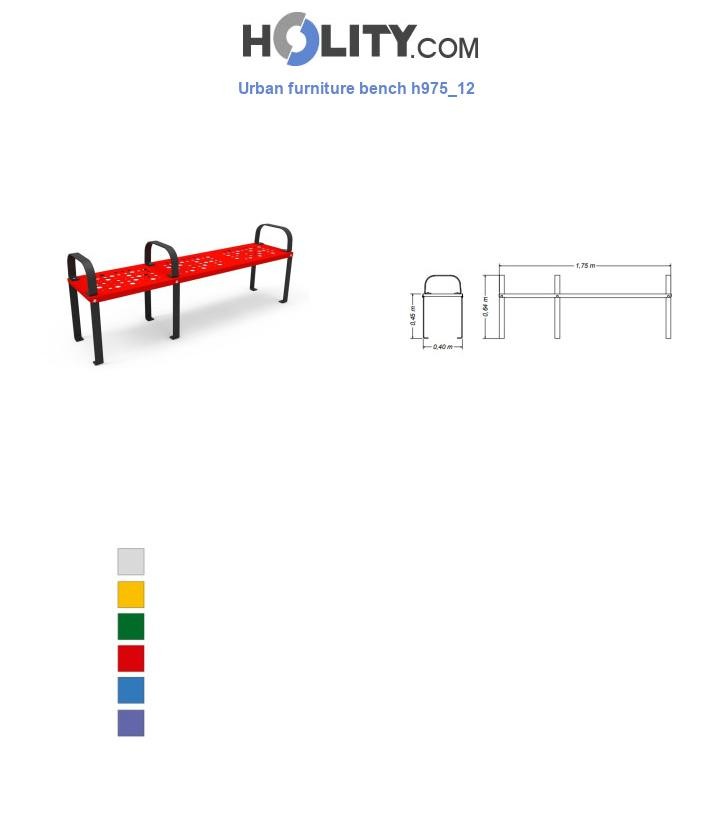 Urban furniture bench h975_12