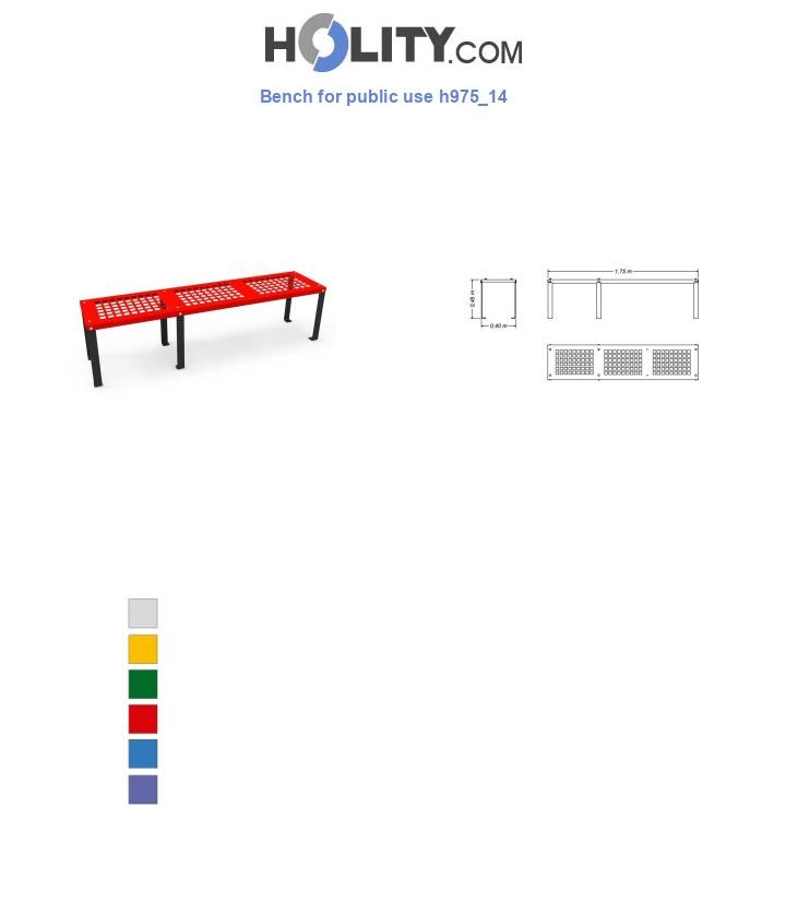 Bench for public use h975_14