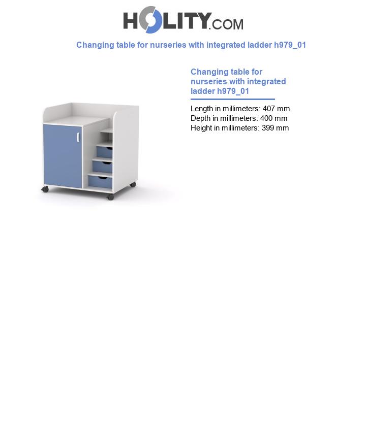Changing table for nurseries with integrated ladder h979_01