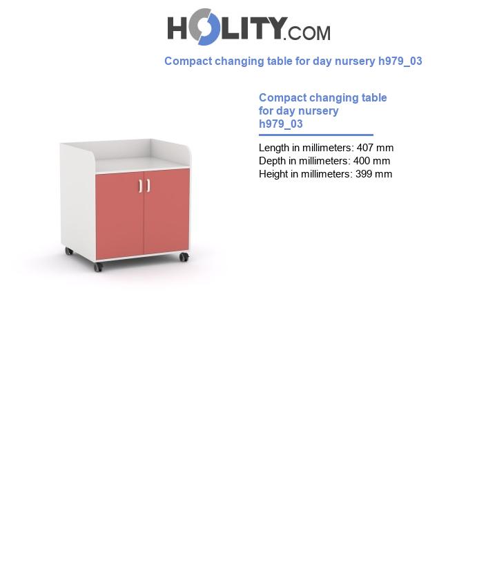 Compact changing table for day nursery h979_03