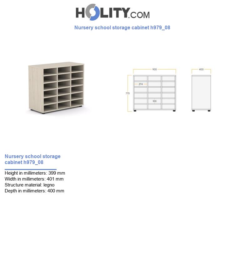 Nursery school storage cabinet h979_08
