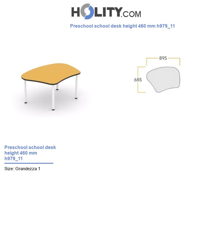 Preschool school desk height 460 mm h979_11