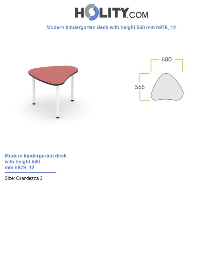 Modern kindergarten desk with height 560 mm h979_12