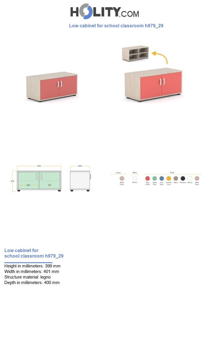Low cabinet for school classroom h979_29