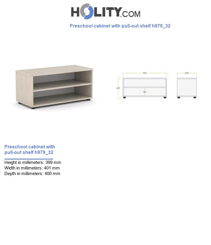 Preschool cabinet with pull-out shelf h979_32