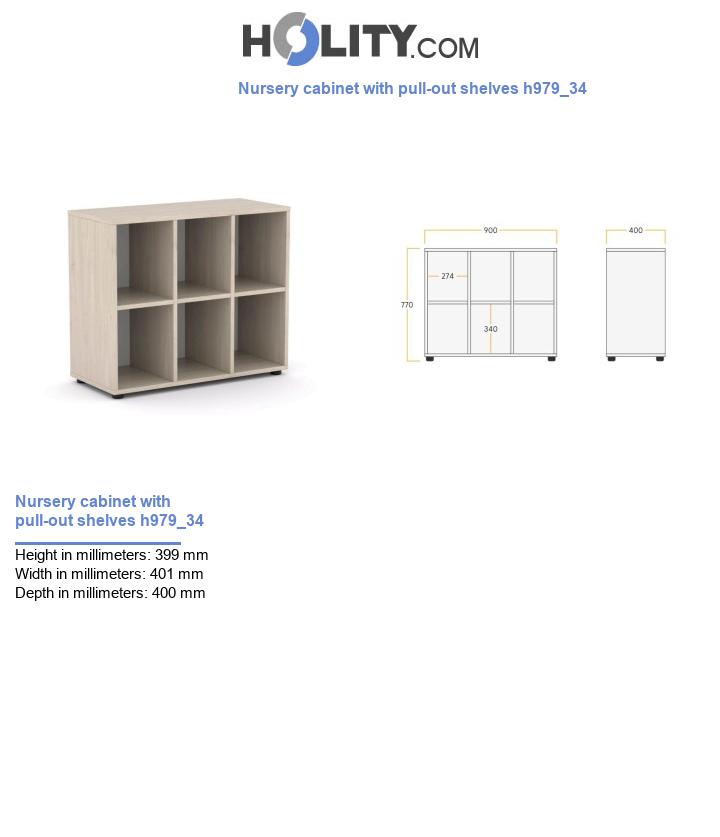Nursery cabinet with pull-out shelves h979_34