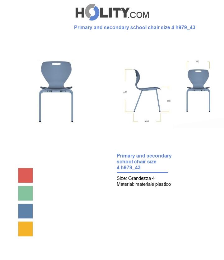Primary and secondary school chair size 4 h979_43
