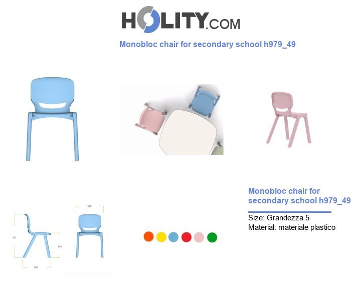 Monobloc chair for secondary school h979_49