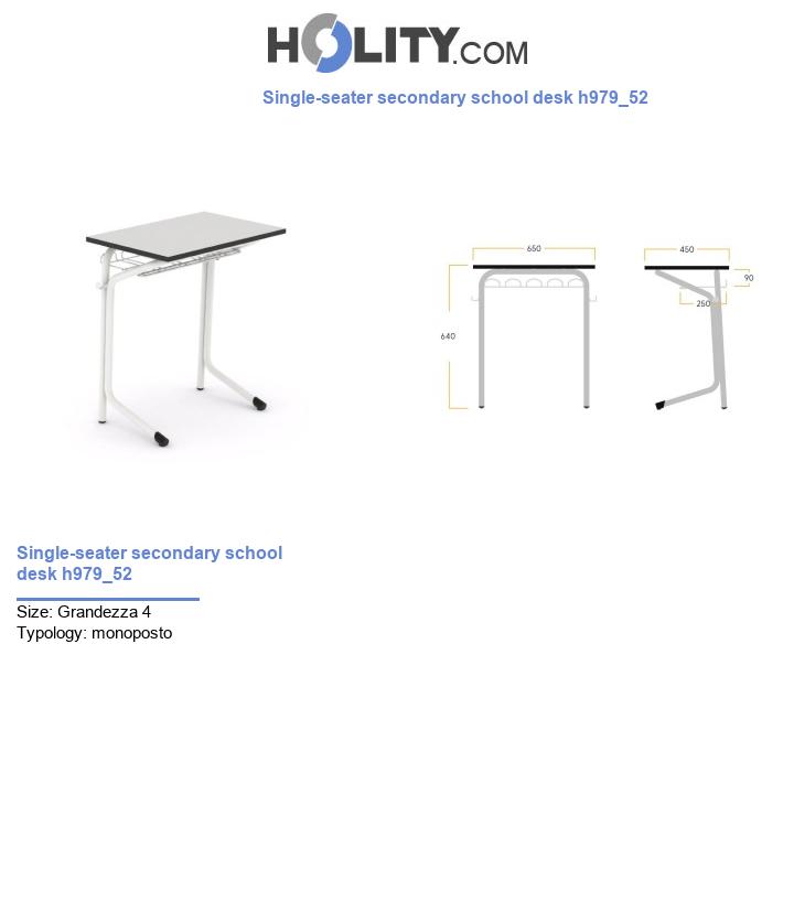 Single-seater secondary school desk h979_52