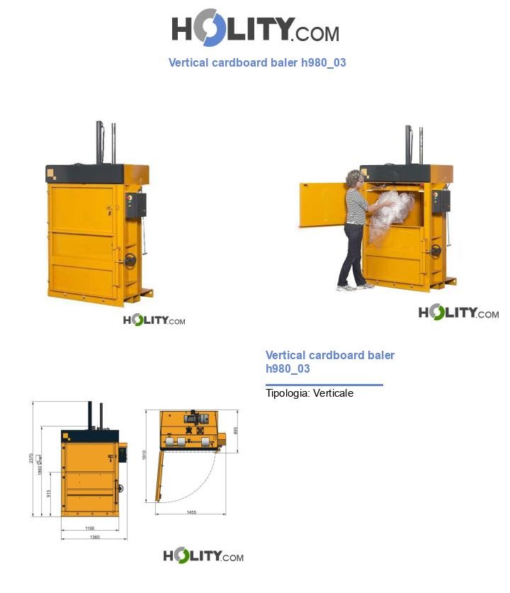 Vertical cardboard baler h980_03
