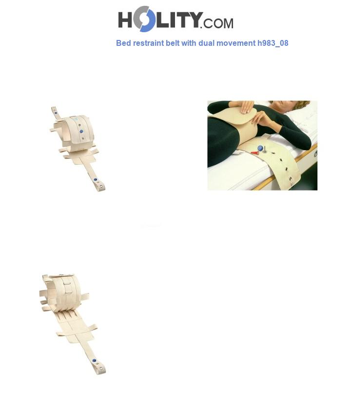 Bed restraint belt with dual movement h983_08