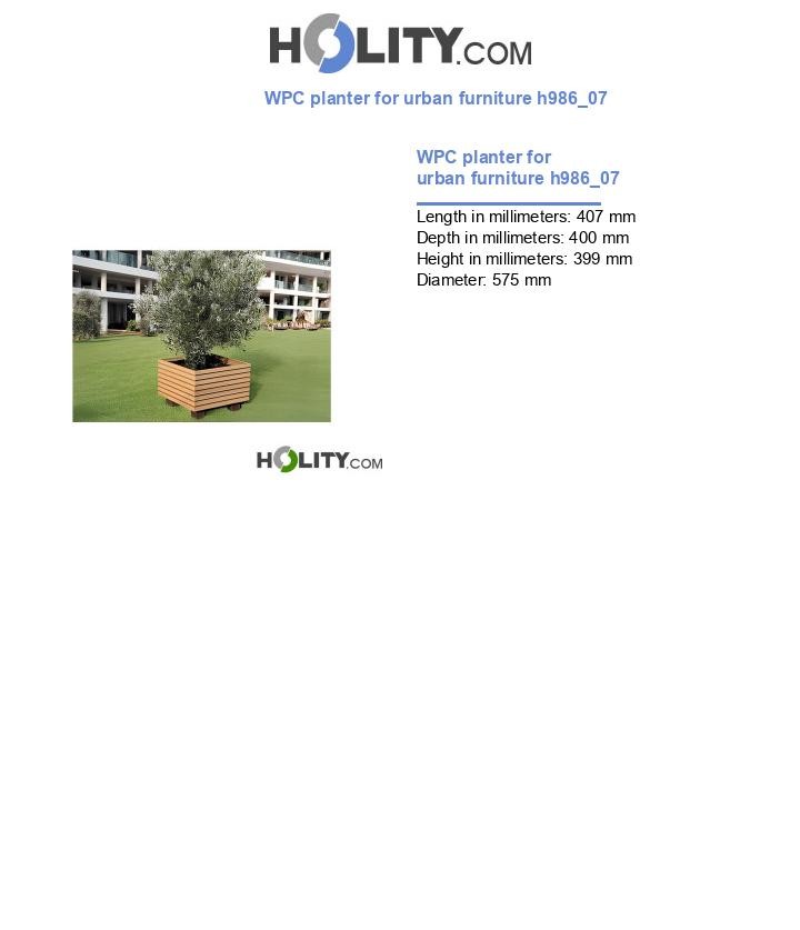 WPC planter for urban furniture h986_07