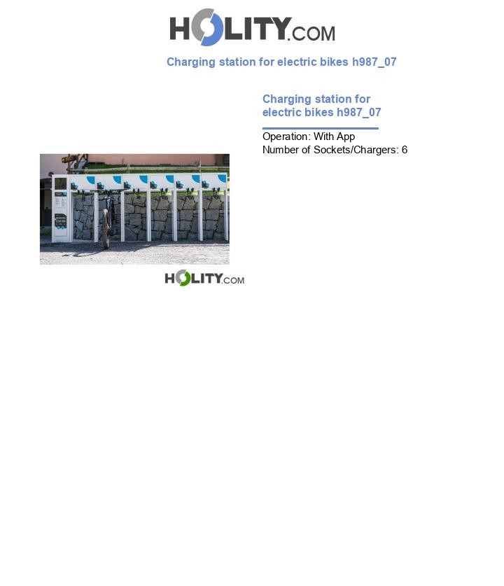 Charging station for electric bikes h987_07