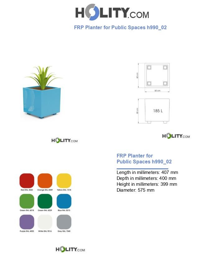 FRP Planter for Public Spaces h990_02