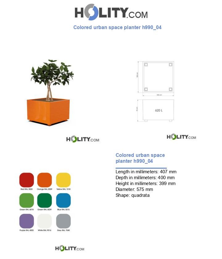 Colored urban space planter h990_04
