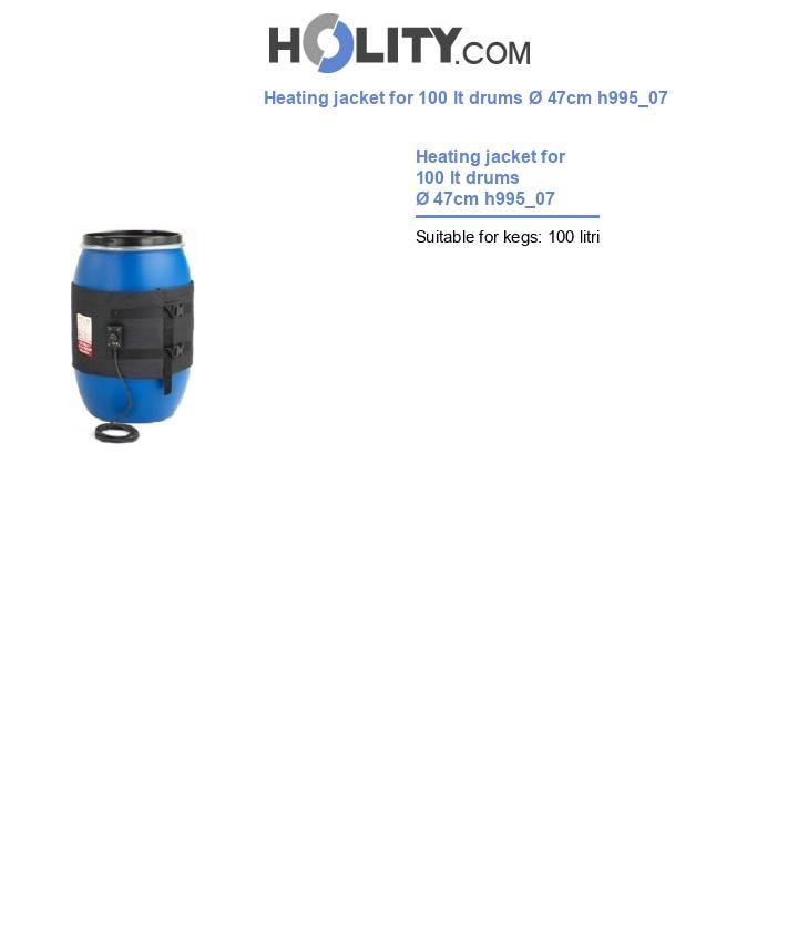 Heating jacket for 100 lt drums Ø 47cm h995_07