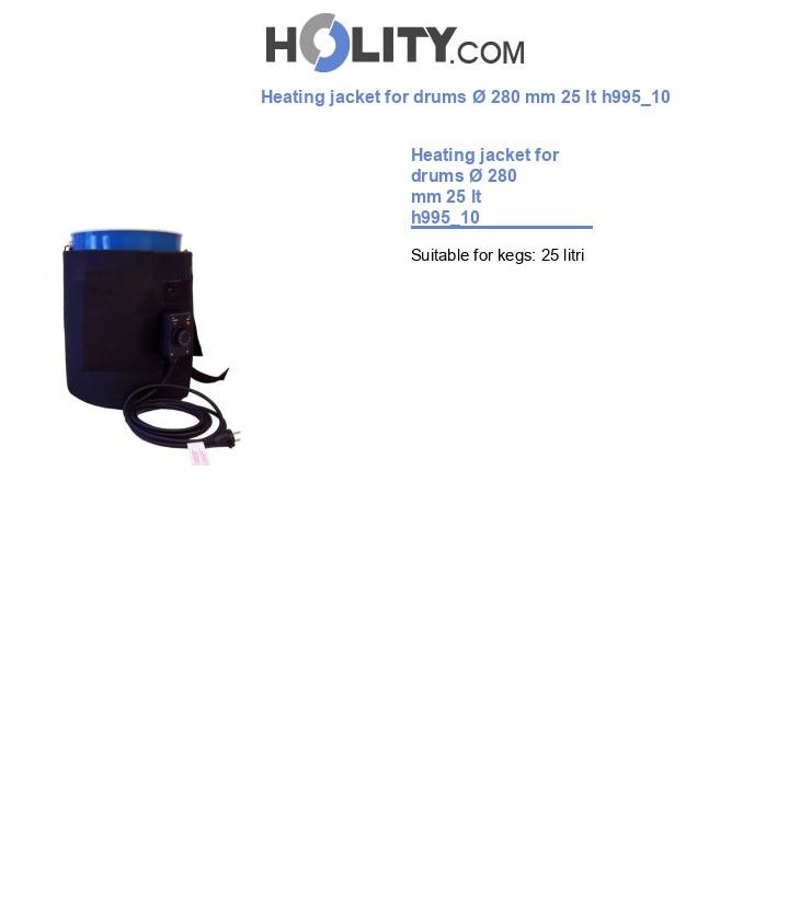 Heating jacket for drums Ø 280 mm 25 lt h995_10