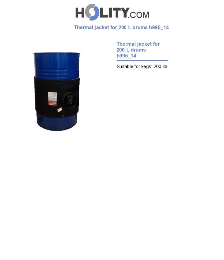 Thermal jacket for 200 L drums h995_14