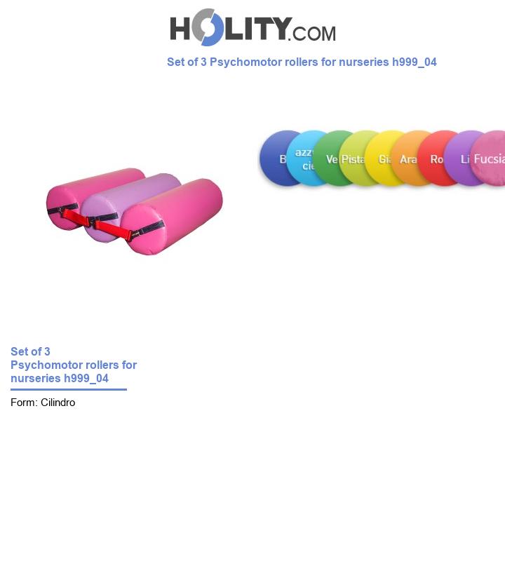 Set of 3 Psychomotor rollers for nurseries h999_04