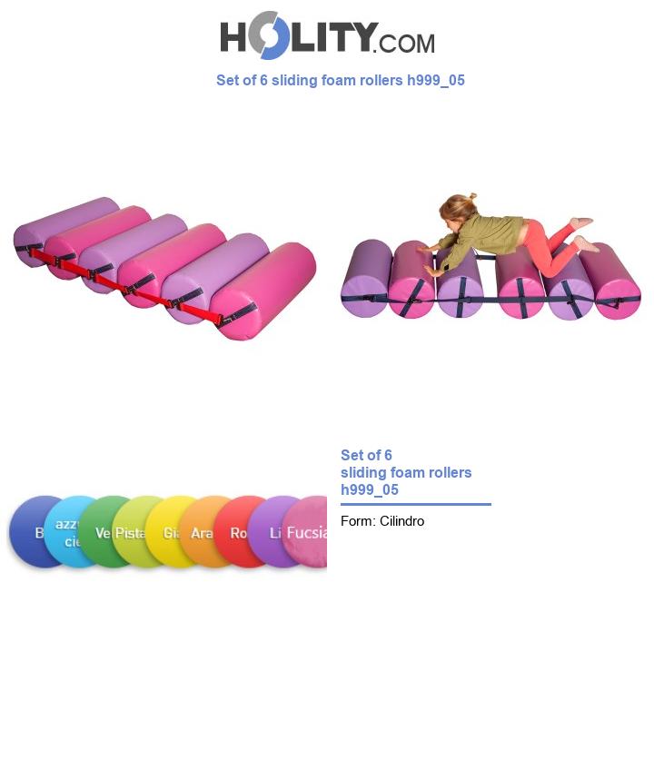 Set of 6 sliding foam rollers h999_05