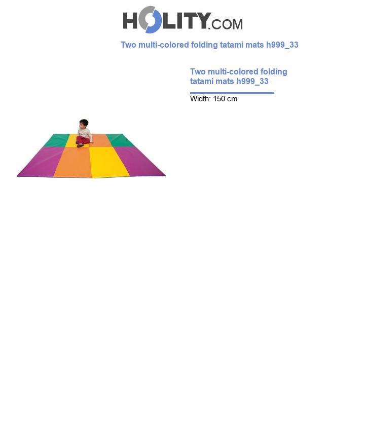 Two multi-colored folding tatami mats h999_33
